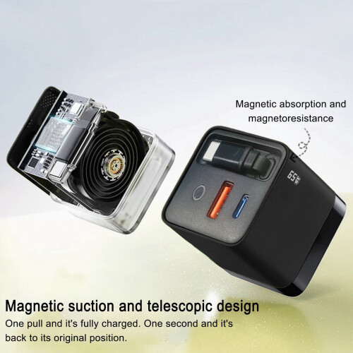65W All-in-One Retractable Wall Charger with Type-C Cable 2