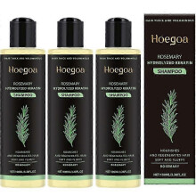 Rosemary Hydrolyzed Keratin Shampoo Moisturizing Dry Damaged Repair Frizzy Cleaning Strengthening Hair Scalp Roots