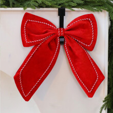 Laço de veludo para decoração de Natal, 17/19 cm, 1 ou 2 peças.