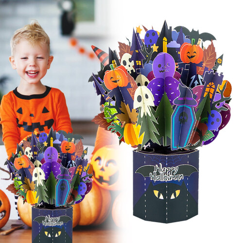 Halloween Pop-up lykønskningskort3D Buket 2