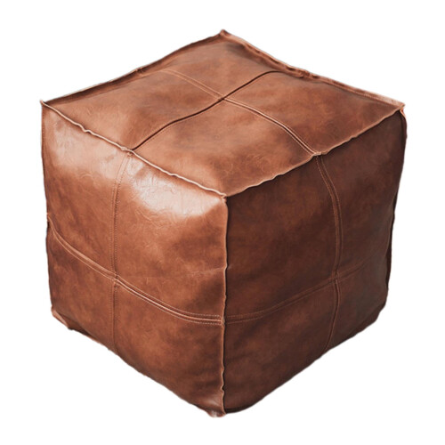 Stool Cover Square Brown Footstool Cover 1 Piece 1