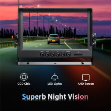 1080P Backup Camera System Kit, 9Inch HD DVR Monitor with Reverse/Side View Camera for RV Truck/Semi Box Truck/Trailer