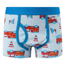 Boy's cartoon fire engine boxer briefs soft durable fabric