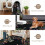 Washable Floral Botanical Area Rug 6'x9' Black 4