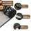 Washable Floral Botanical Area Rug 6'x9' Black 6