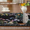 Washable Floral Botanical Area Rug 6'x9' Black 7