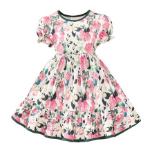 Toddler girl summer dress short sleeve print 1 piece