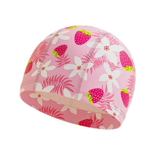 Silicone Swim Cap for Kids Pink One Size