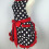 Retro polka dot apron with ruffle and pockets, adjustable 6