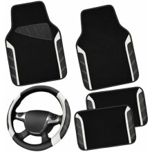 Leather Steering Wheel Cover and Waterproof Floor Mats
