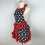 Retro polka dot apron with ruffle and pockets, adjustable 5