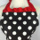 Retro polka dot apron with ruffle and pockets, adjustable 7