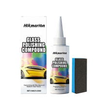 Hikmarion Glass Polishing Paste: Cleans glass, removes coatings, clears vision, car care.