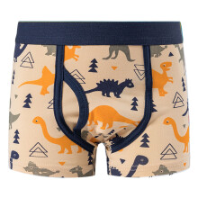 Kids' dinosaur print boxer briefs, soft cotton, pack of 3