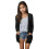 Girls' cardigan open front solid color with pockets size 1