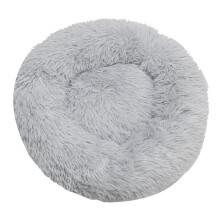 Round plush dog bed winter warm washable for small medium