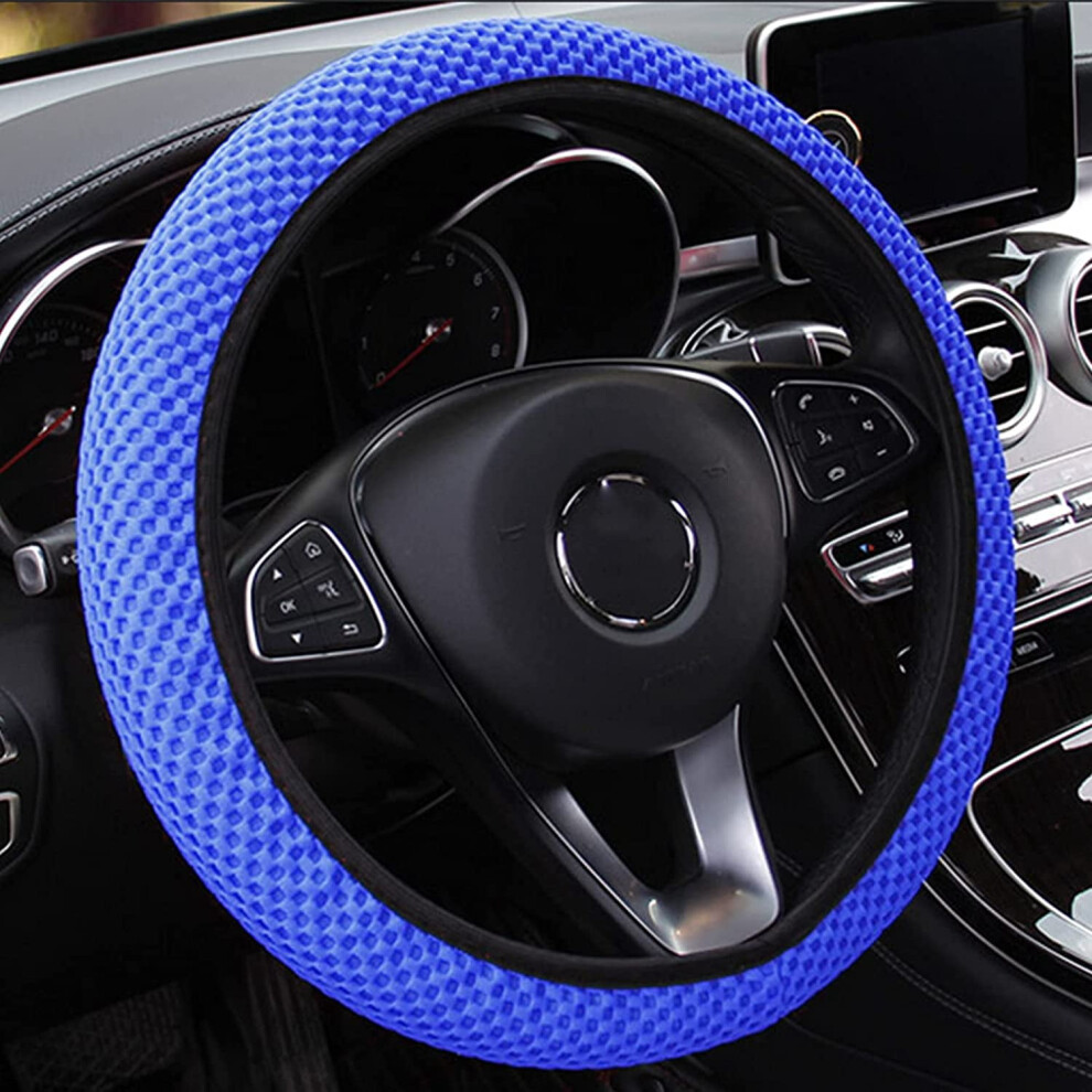 Steering Wheel Cover Elastic Stretch 15 Inch Microfiber 9132278155067