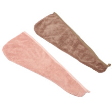 Hårturbanhandduk i mikrofiber, snabbtorkande, 2 st