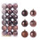 Christmas Tree Ball Ornaments Shatterproof Black 36 pcs 3 cm 5