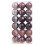 Christmas Tree Ball Ornaments Shatterproof Black 36 pcs 3 cm 6