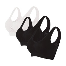 Soutien-gorge de sport pour femme, lot de 3, grandes tailles, sans coutures, couvrance totale