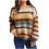 Women's Rainbow Striped Cable Knit Sweater 1