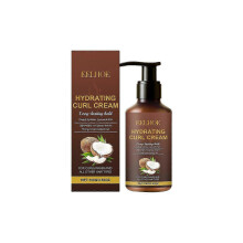 Eelhoe coconut oil moisturizing curl cream daily commuting natural styling cream anti-frizz, suitable for various hair types - commuting natural styli