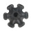 Cane Tip Quad Support Rubber Foot 3/4 Inch Black 4