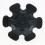 Cane Tip Quad Support Rubber Foot 3/4 Inch Black 7