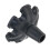 Cane Tip Quad Support Rubber Foot 3/4 Inch Black 8