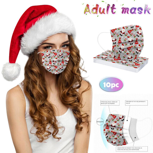 Disposable Face Mask Unisex 3-Ply 10PCS 1