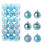 Christmas Ball Ornaments Light Blue 4 cm Shatterproof Set 5