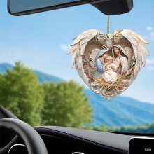 Herzförmiger Engel-Autoanhänger zum Valentinstag
