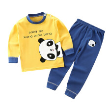 Baumwoll-Schlafanzug-Set für Babys (Jungen und Mädchen, Größen 3M-5Y), Gelb