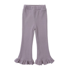 Tyttöjen violetit levenevät lahkeet korkealla kuminauhavyötäröllä,