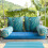 Pillow Cases Standard Size Turquoise Abstract Polyester 6