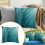 Pillow Cases Standard Size Turquoise Abstract Polyester 7