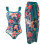 Damen-Bandeau-Badeanzug mit Sarong-Überwurf 1
