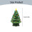 Ceramic Christmas Tree with Lights Green Vintage 3