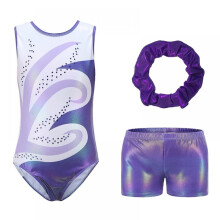 Girls' Sparkle Gymnastics Leotard One-Piece Size 5-12Y