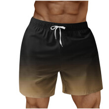 Pantaloncini da palestra da uomo color kaki, taglia XL