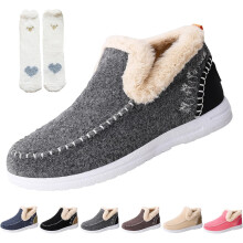 Women's Orthopedic Fleece Slip-On Boots with Arch Support
