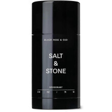 (Black) Salt Stone Unisex Black Oud ExtraStrength AluminumFree Deodorant