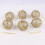 Christmas Tree Ball Ornaments Gold Hollow 6 pcs 3