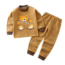3M-5Y Baumwoll-Pyjama-Set für Babys und Kleinkinder, Jungen und Mädchen, Bärenmuster, lang