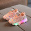 Baskets LED roses pour filles, pointures 4 à 7 1