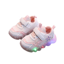 Zapatillas LED rosa claro para niñas pequeñas