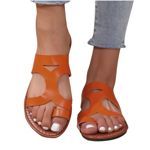 Dam Platta sandaler Röda Storlek 9.5