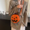 Τσάντα χιαστί Blukids Novelty Pumpkin, τσάντα χιαστί για το Halloween, αστείο τσαντάκι μακιγιάζ, 2