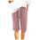 Damen-Bermudas aus Baumwolle, elastischer Bund, rosa, XXL 1